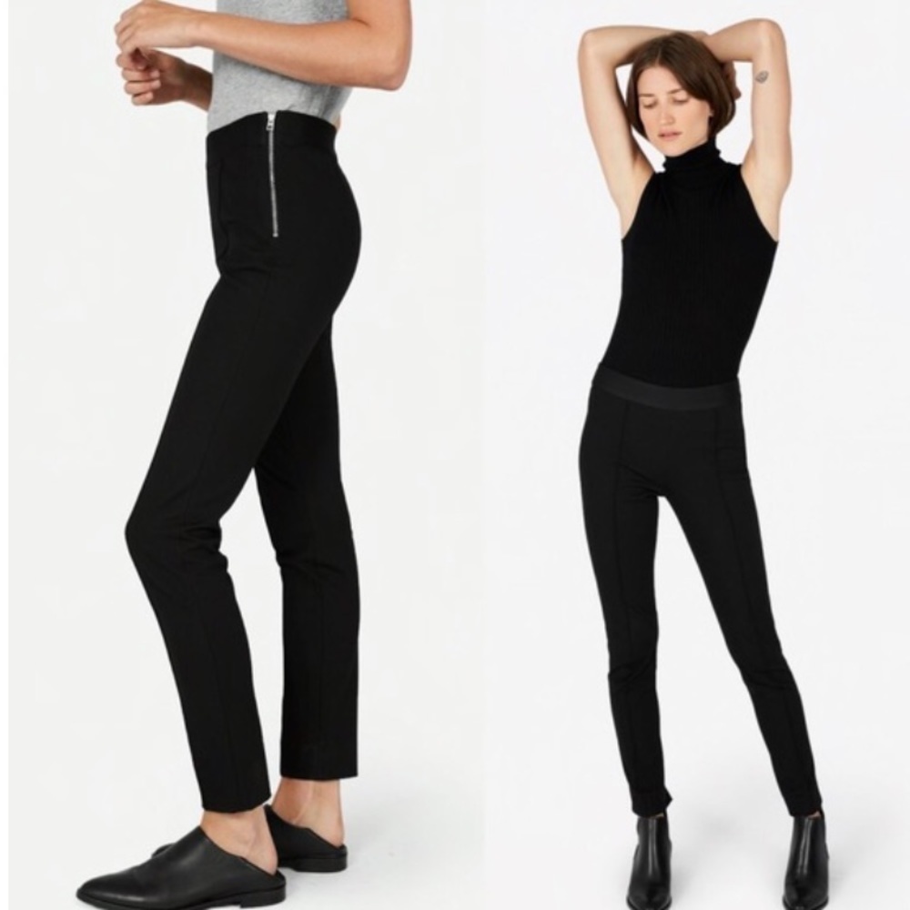 Everlane stretch ponte skinny pants black size 4